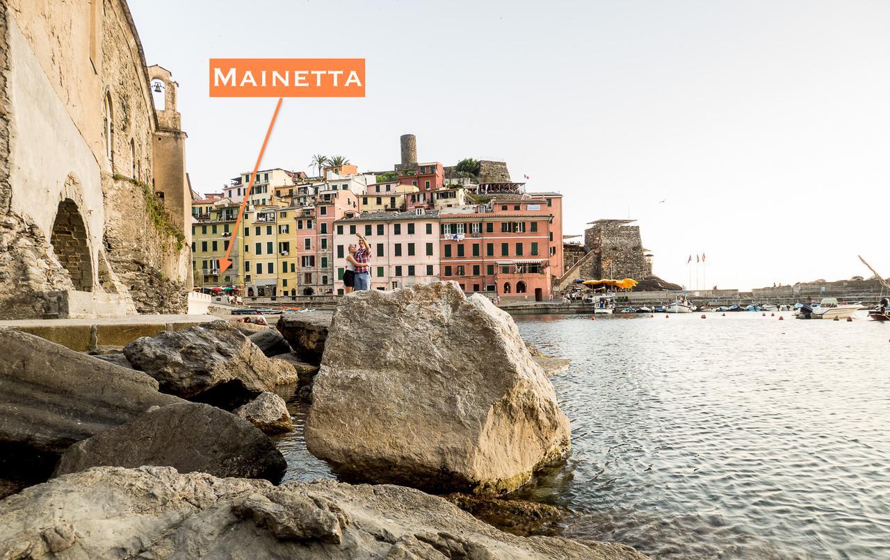 Mainetta Sea View Apartment With Ac Vernazza Eksteriør billede